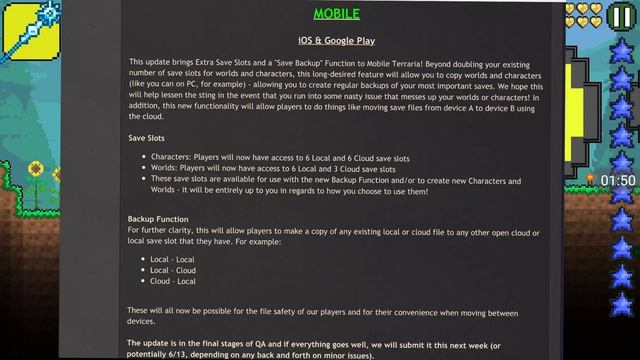 Terraria Ios/Android June 2016 Update Release Date Confirmed + New Features смотреть онлайн