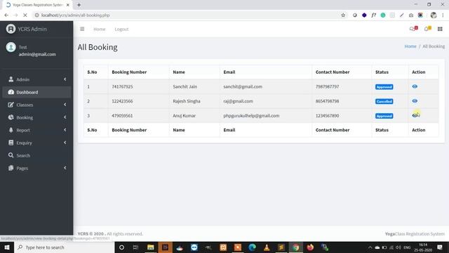 Yoga Classes Registration System using PHP and MySQL смотреть онлайн