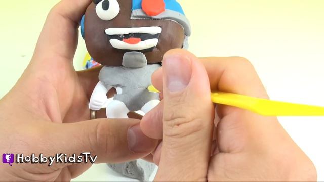 Cyborg Blank Build! Play-Doh Funko Pop with DC by HobbyKidsTV смотреть онлайн