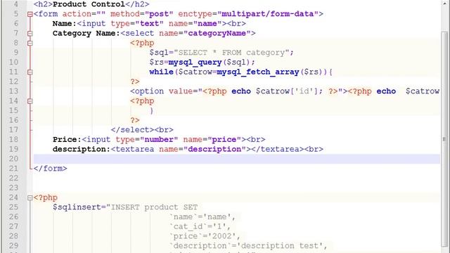how to insert data into product table - shopping cart tutorial part 2 смотреть онлайн