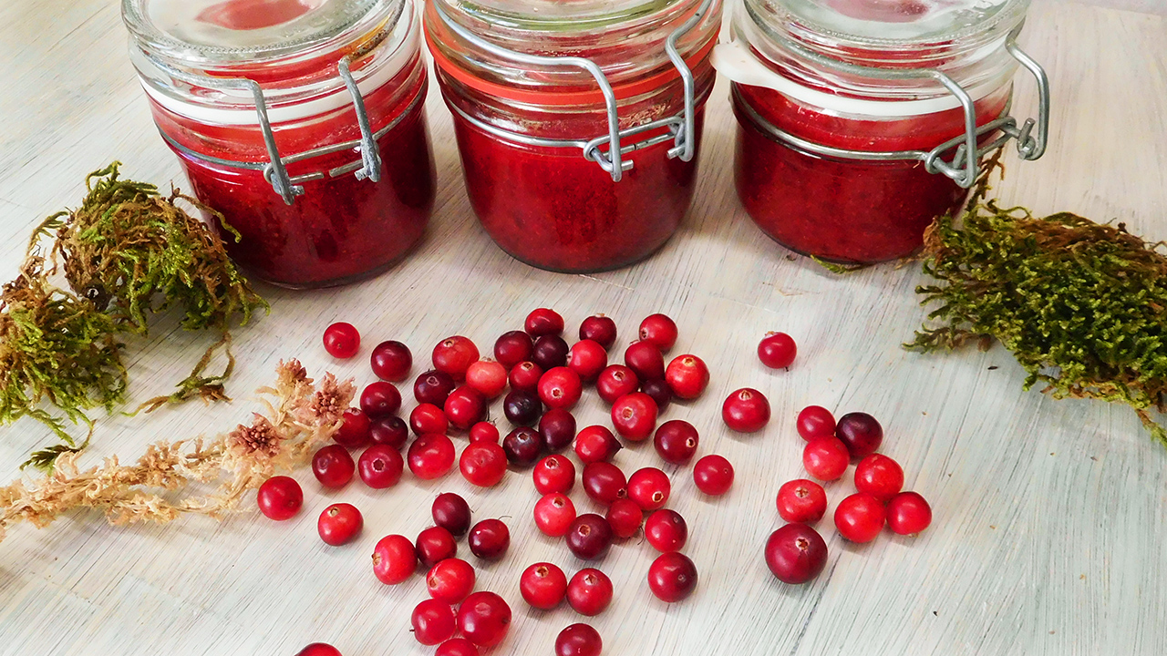 Клюква перетертая с сахаром без варки на зиму смотреть онлайн