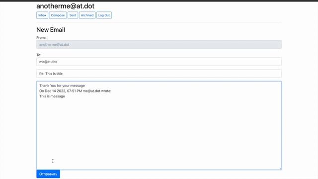 CS50’s Web Programming with Python and JavaScript - Web50 Project 3 Mail смотреть онлайн