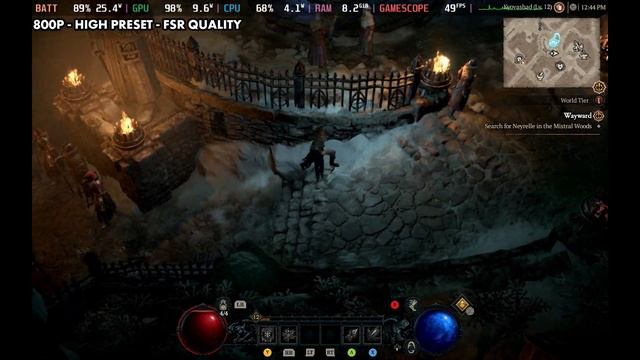 Steam Deck - Diablo 4 Early Access - Steam OS - Gameplay & Performance