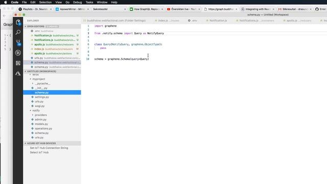 #MycoMonday programming: Building React Native app based on Django/Python graphene backend смотреть онлайн