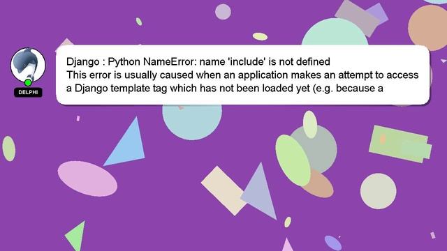 Django : Python NameError: name 'include' is not defined смотреть онлайн