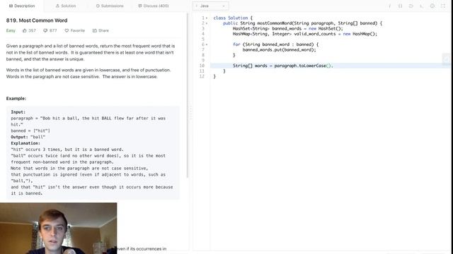 LeetCode Most Common Word Solution Explained - Java смотреть онлайн
