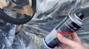 Бюджетная покраска кожаного руля