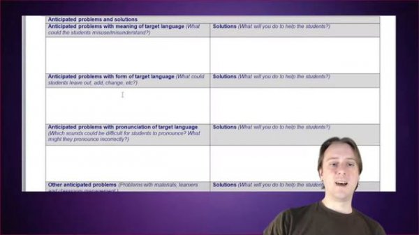 How to write a CELTA lesson plan