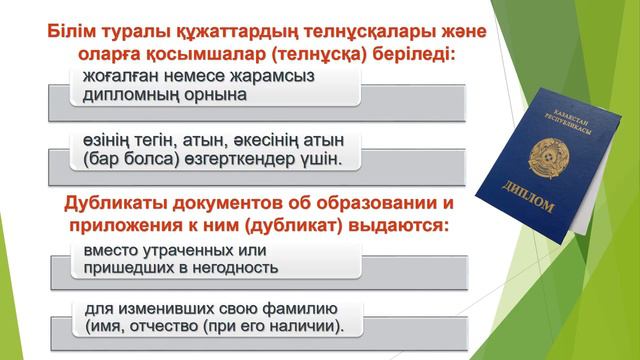Государственная услуга "Выдача дубликатов документов о техническом и профессиональном образовании" смотреть онлайн