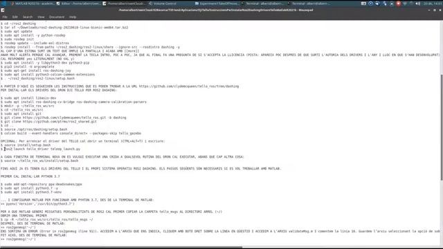 Set up the TELLO drone within the ROS2/MATLAB environment смотреть онлайн