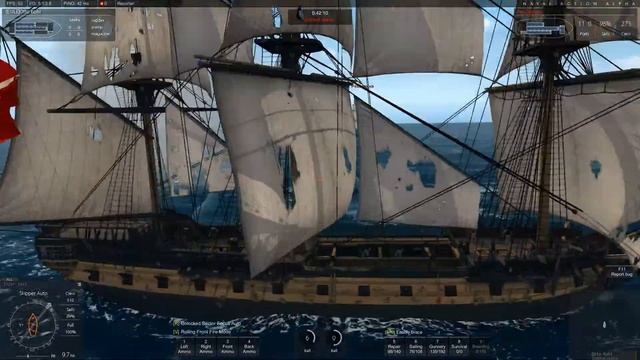 Naval Action - Fighting Spanish gankers 1v2. смотреть онлайн