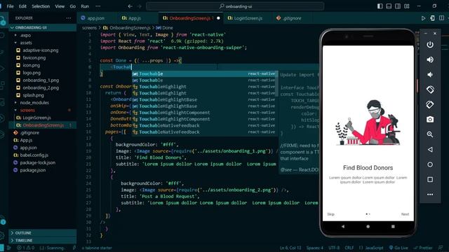 Onboarding UI Screen in React Native | React Native UI смотреть онлайн