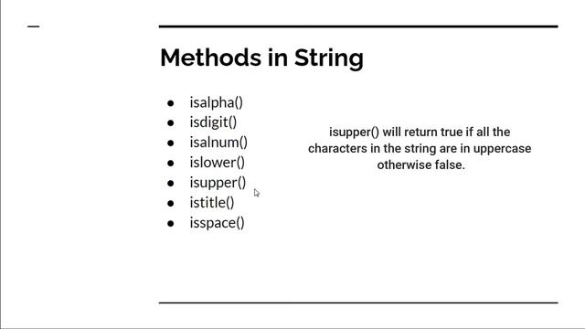 Methods of STRING class in PYTHON Part-4 | Lecture - 19 смотреть онлайн