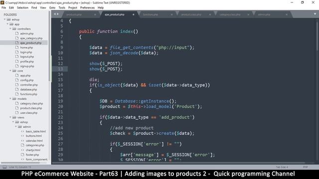 #63 PHP Ecommerce website development | Adding images to products 2 | MVC OOP - Quick programming смотреть онлайн