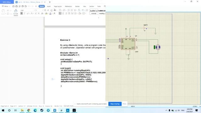 DC MOTOR, SERVO MOTOR, STEPPER MOTOR (Proteus & Arduino)