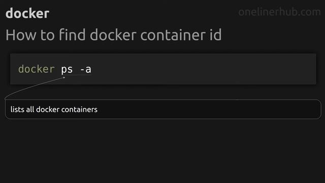 How to find docker container id #docker смотреть онлайн