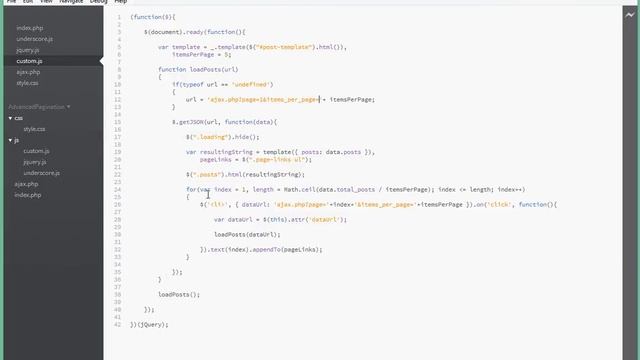 Advanced Jquery Pagination using Ajax and php - Querying the ajax page - Part4 смотреть онлайн
