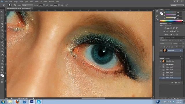 How to change eye color: Brown to Blue CS4 CS5 CS6 Photoshop Tutorial for eyes easy смотреть онлайн