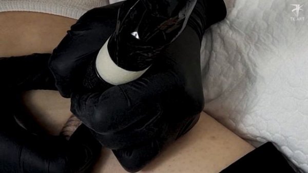 발목에 감은 무한과 우주를 의미하는 우로보로스 타투작업영상!! / 뱀타투 / TK ART