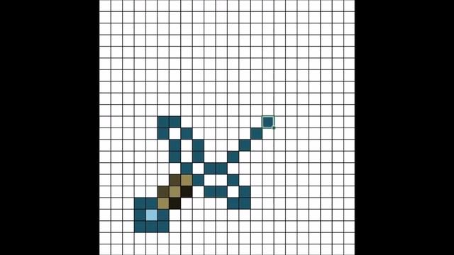 Как нарисовать Алмазный меч по клеточкам!!! How to draw a diamond sword on the cell !!! смотреть онлайн