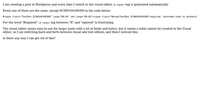 Wordpress: How can I get rid of the automatically generating ＜span＞ tags? смотреть онлайн