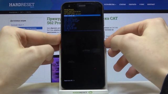 Как войти в режим восстановления на CAT S62 Pro / Меню Recovery