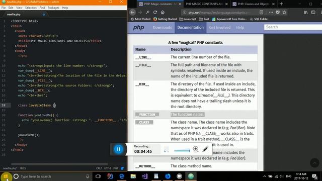 PHP Magic constants and objects смотреть онлайн