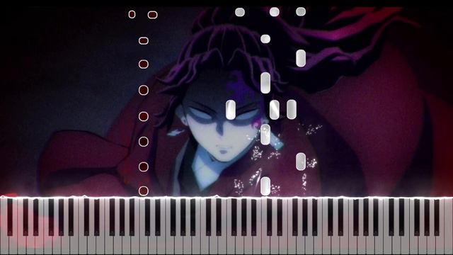 Demon Slayer: Entertainment District Arc OST - Yoriichi Theme Piano Tutorial смотреть онлайн
