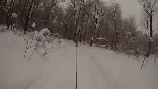 За снегоходом на сноуборде. Тобольск 2013 смотреть онлайн