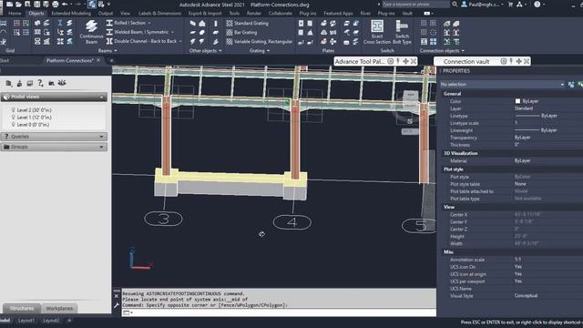 Autodesk Advance Steel 2021 Change Conrete Sections for Continuous Footing смотреть онлайн