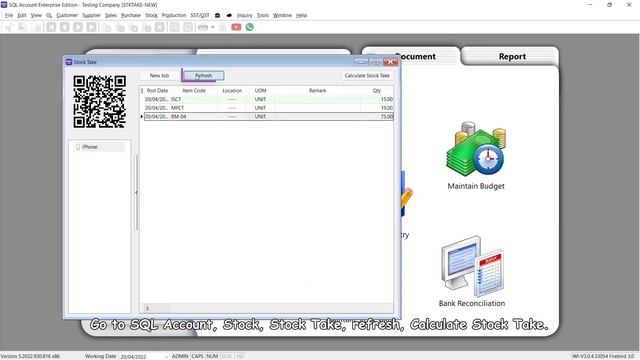 03) Sync the stock take results to SQL account for automate stock adjustment смотреть онлайн
