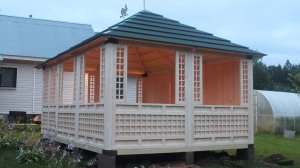 Прямоугольная беседка из дерева П146.