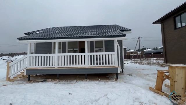 Обзор Каркасного дома/ Проект каркасного дома 8х8, 1эт! смотреть онлайн