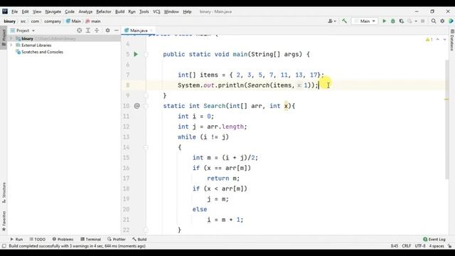 Java Binary search смотреть онлайн