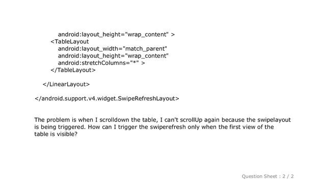 Android : SwipeRefreshLayout with scrollView and Layout above смотреть онлайн