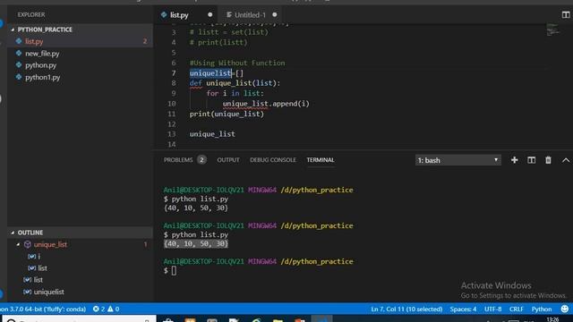 Remove duplicates from list in python смотреть онлайн