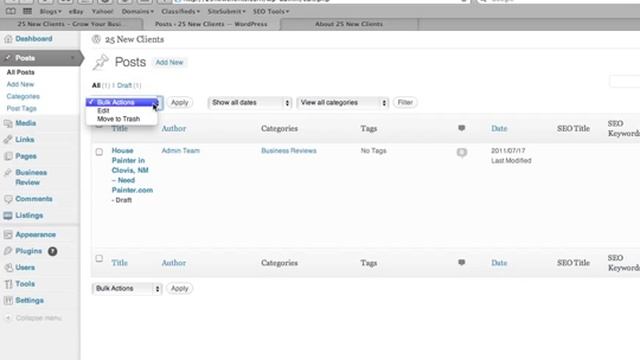 Wordpress Overview of the Admin Posts Section смотреть онлайн