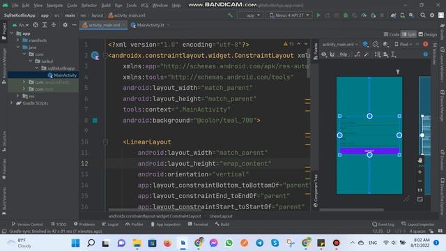 SQLite Database Kotlin Android | Insert, Select, Update, Delete and display in RecyclerView -part 1 смотреть онлайн