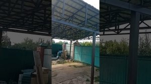 Навес односкатный из металлочерепицы 6,5 на 6,6