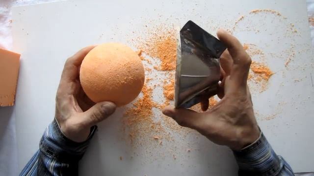 шары делать ВОРОНКОЙ для закругления пенопластовых заготовок, удобный инструмент для быстрого шара, смотреть онлайн