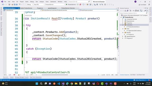ASP.NET CORE 6.0 Microservice Example in Hindi смотреть онлайн