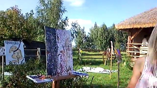 Рогач Катя: песня идущего домой на холсте :) смотреть онлайн