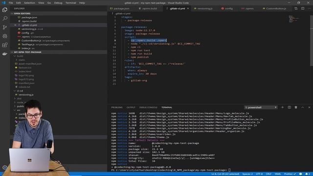GitLab CI/CD Pipeline | Automatical component library package release to Gitlab package registry смотреть онлайн