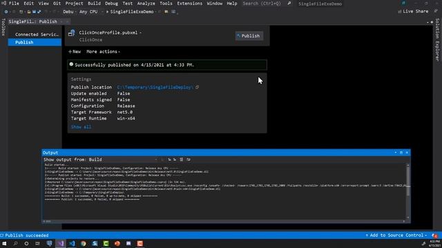 How To Publish a Single File .NET Application смотреть онлайн
