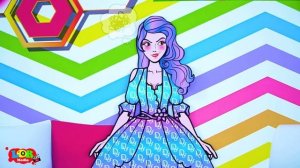 Paper Dolls Dress Up - Elsa Frozen Family Vs Fire Bad Stepfather Dress - Barbie Story & Crafts