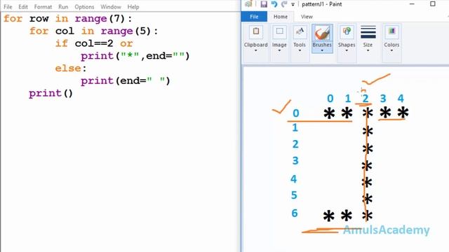 Python Pattern Programs - Printing Stars in J Shape смотреть онлайн
