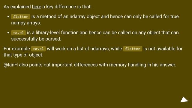 What is the difference between flatten and ravel functions in numpy? смотреть онлайн
