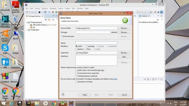 Simple Java program using Eclipse. Steps to run a program using eclipse. смотреть онлайн