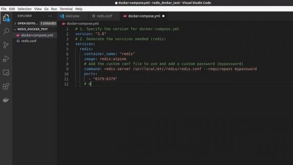 Setup Redis with Docker Compose & use Redis CLI within a container