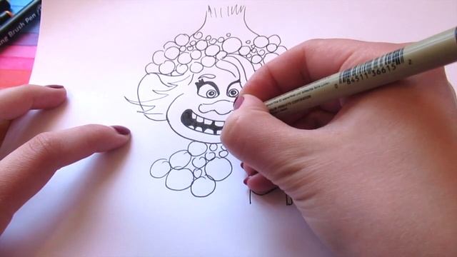 Как нарисовать Розочку из мультфильма Тролли 2020/ Как нарисовать тролли. Срисовки для девочек смотреть онлайн